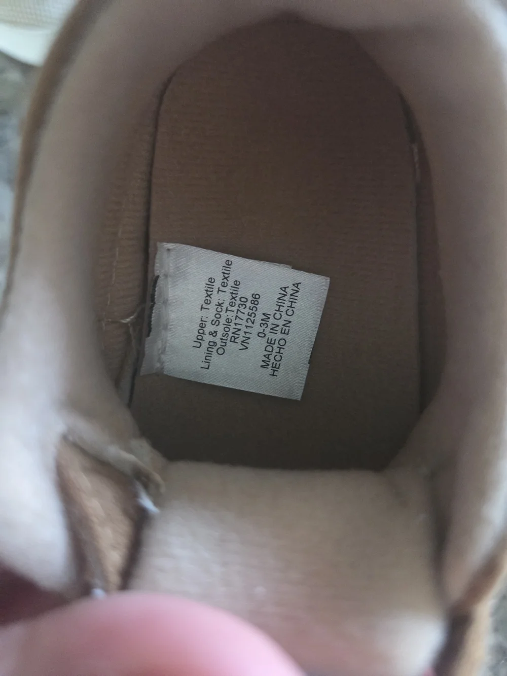 Infant Mesh & Suede Casual Shoes in Tan and White